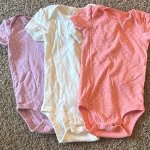 Carter's Trio Bodysuit Set - Pink, White, and Purple